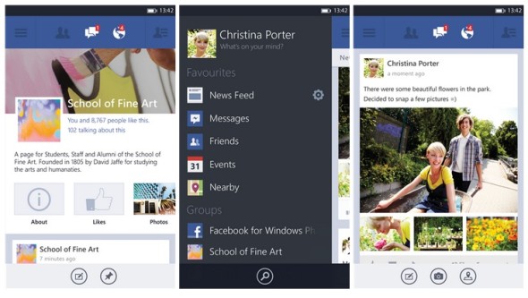 Facebook 5.0.2 sale de beta ya esta disponible  en version final para Windows Phone