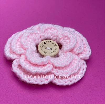 Easy 3 layer crochet flower pattern FREE