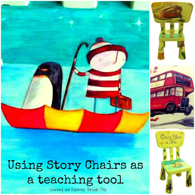 Fun Literacy Ideas for Kids - Story Chairs - Learning and Exploring Through Play