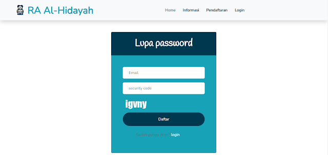 halaman lupa password