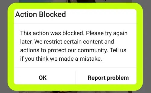 How To Fix Action Blocked This Action Was Blocked. Please Try Again Later. We Restrict Certain Content And Actions To Protect Our Community. Tell Us If You Think We Made a Mistake Problem Solved on Instagram