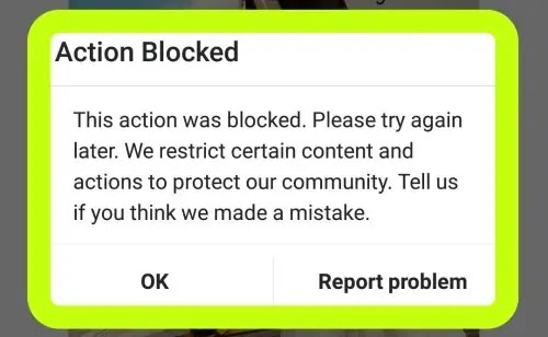 Fix Action Blocked Instagram Problem Solved