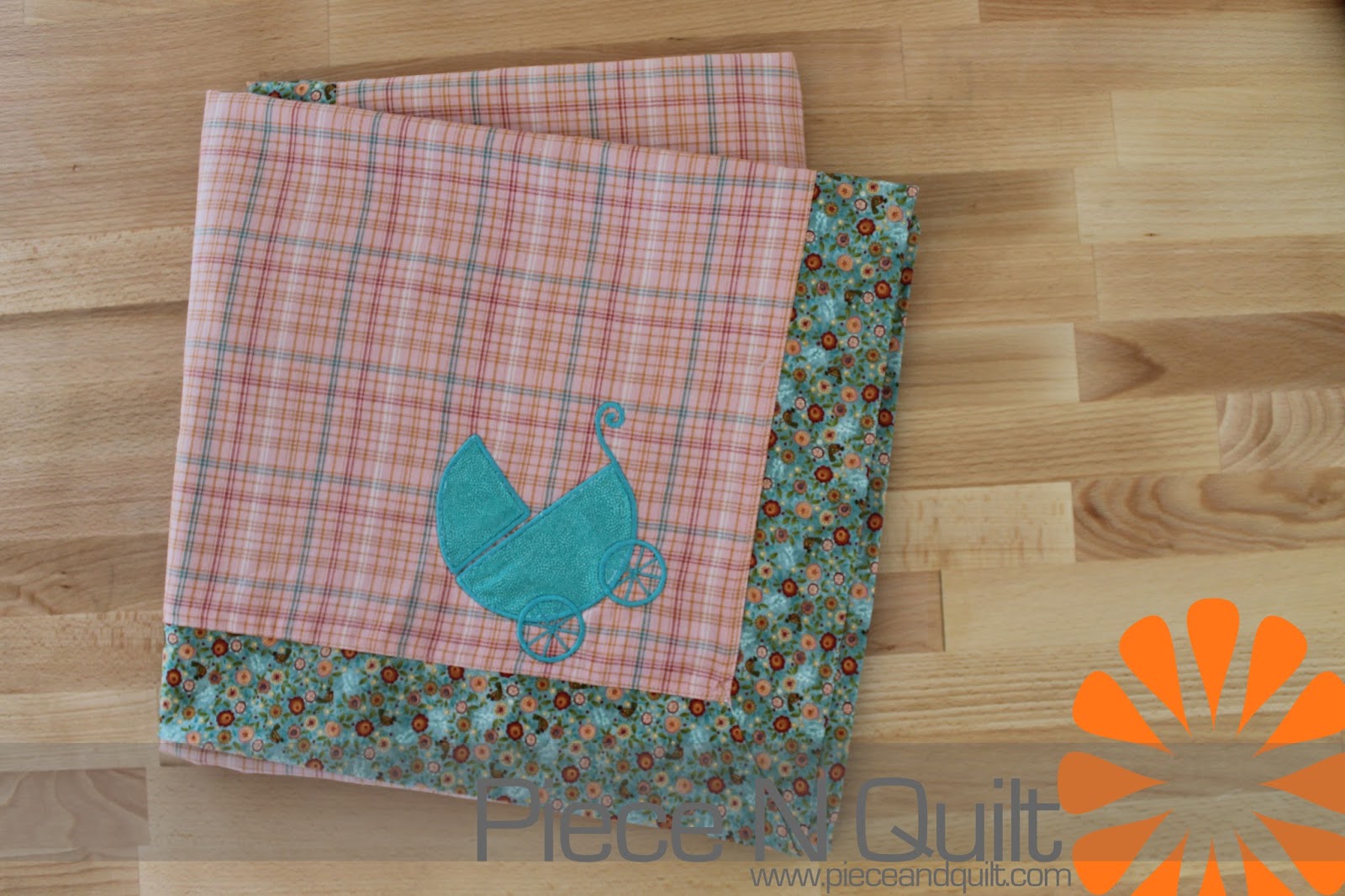 Piece N Quilt Self Binding Receiving Baby Blankets