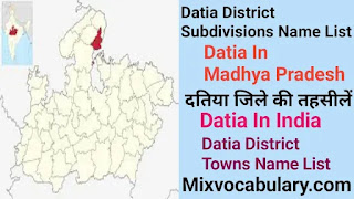 Datia subdivisions list