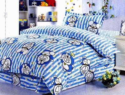Contoh Desain Kamar Tidur Anak Motif Doraemon