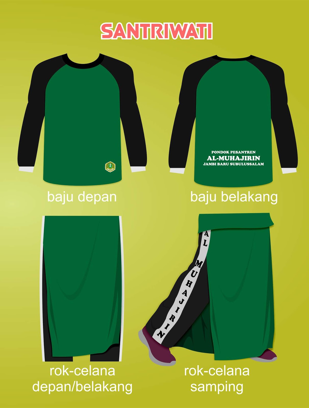  Baju  Santriwati Nusagates