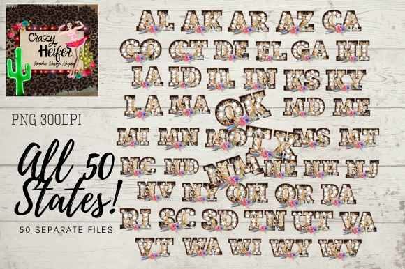 All 50 States Leopard Marquee Boho