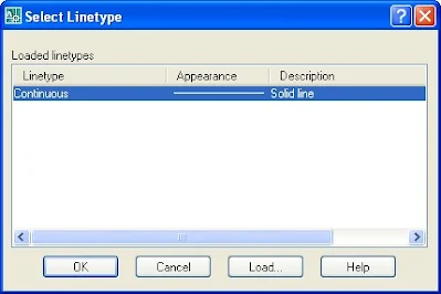 Kotak Dialog Select Linetype