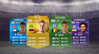 Híbrido Hazard Reus Alexis Sánchez Cuadrado FIFA 15 Ultimate Team