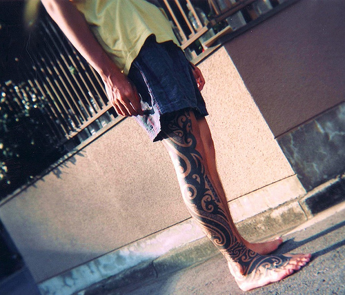 leg tribal tattoos pictures1