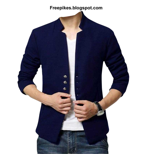 Mens Dress white Shirt and Blue coat PNG Download free