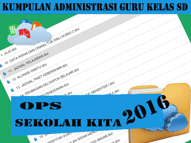 Kumpulan Administrasi Guru Kelas Format Microsoft Words Lengkap SD,SMP,SMA,SMK