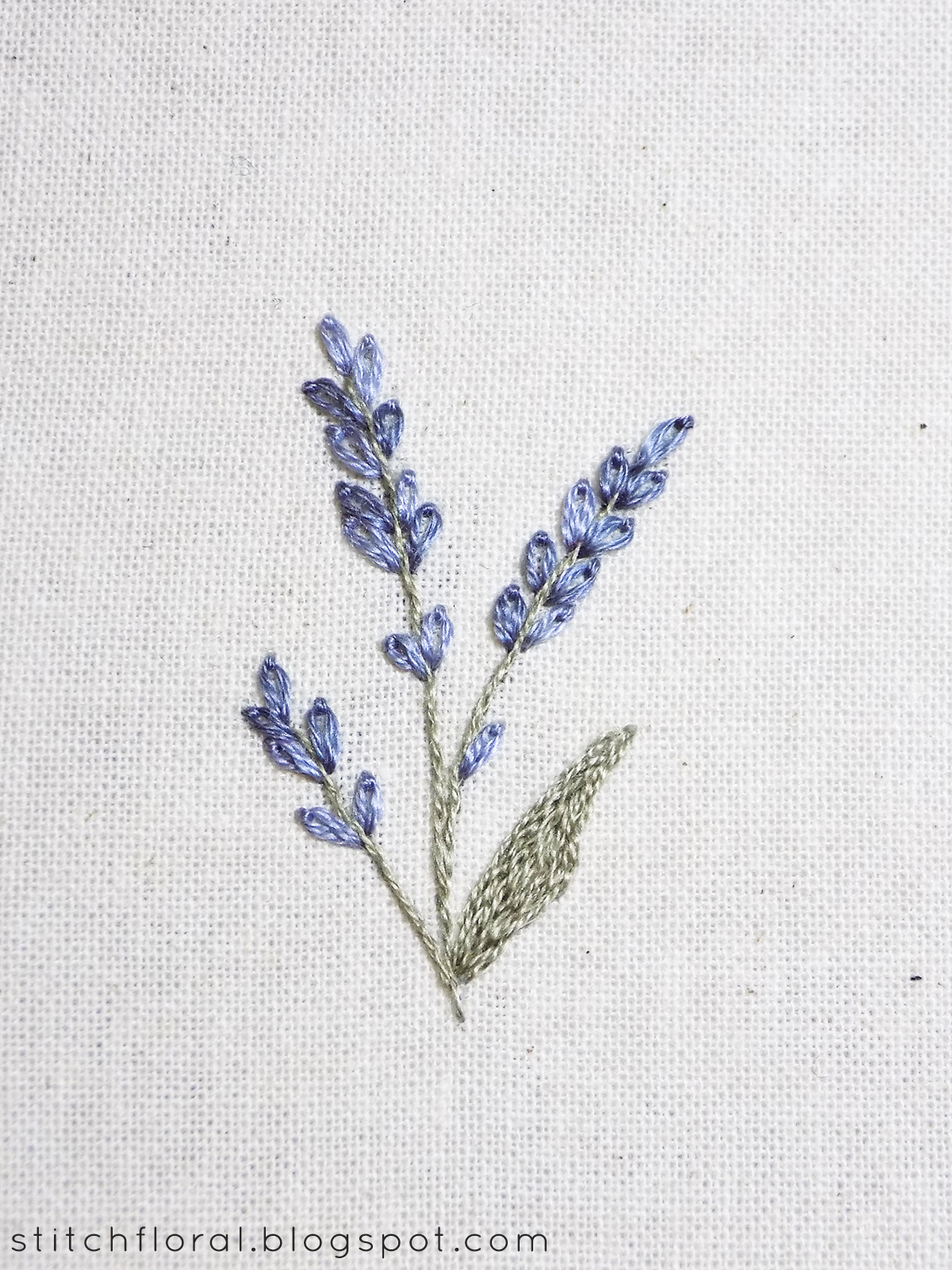 Lavender: embroidered miniature - Stitch Floral