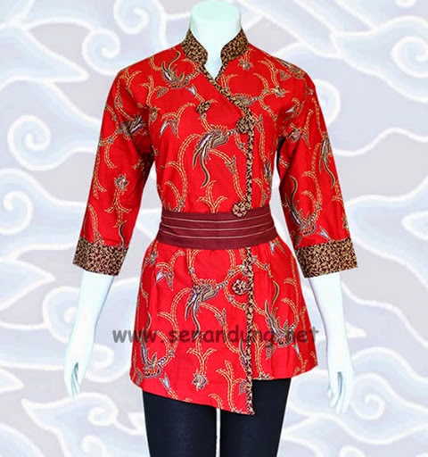 Baju Blus Atasan Batik Wanita: Model Baju Blus Batik Wanita Terbaru 2015