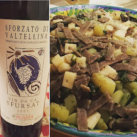 Sforzato di Valtellina pairing with pizzoccheri