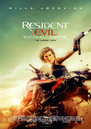 Poster of Resident Evil The Final Chapter 2017 BRRip 480p Dual Audio 300Mb ESub