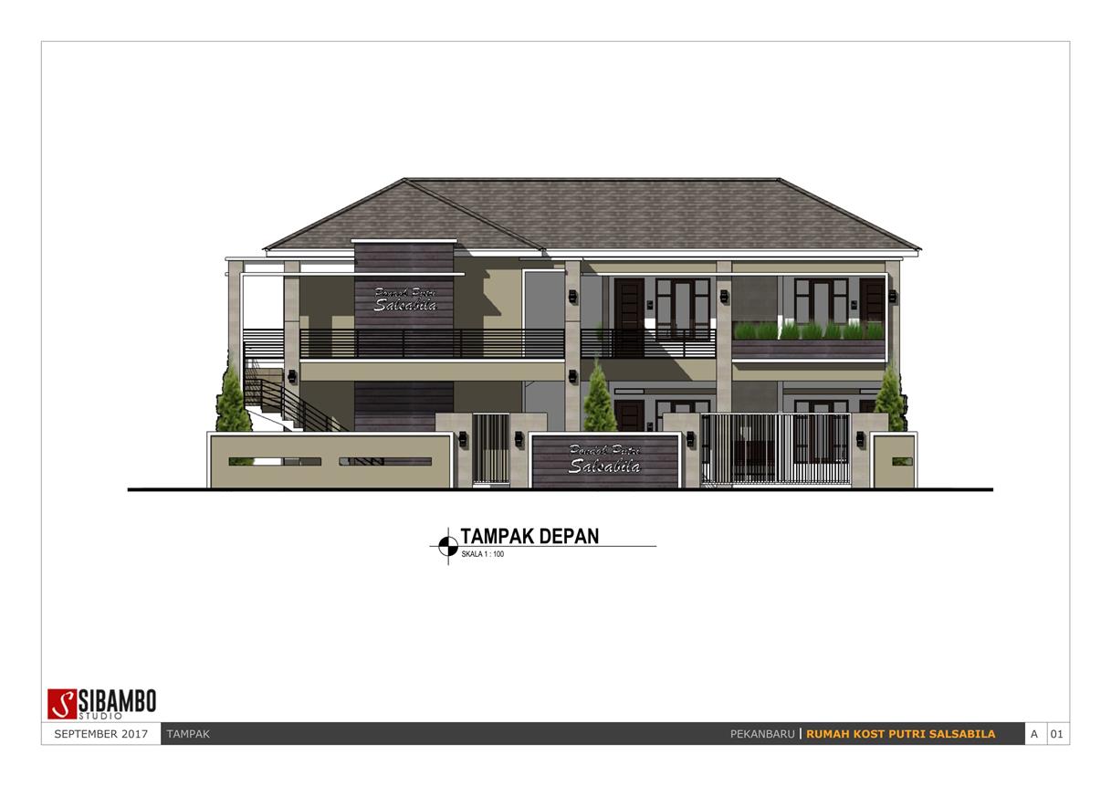 Desain Rumah Kost 2 Lantai Minimalis Sederhana yang Sehat 