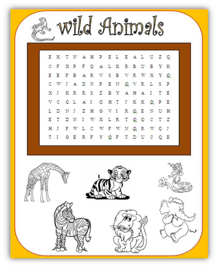 Wild Animal Coloring Pages