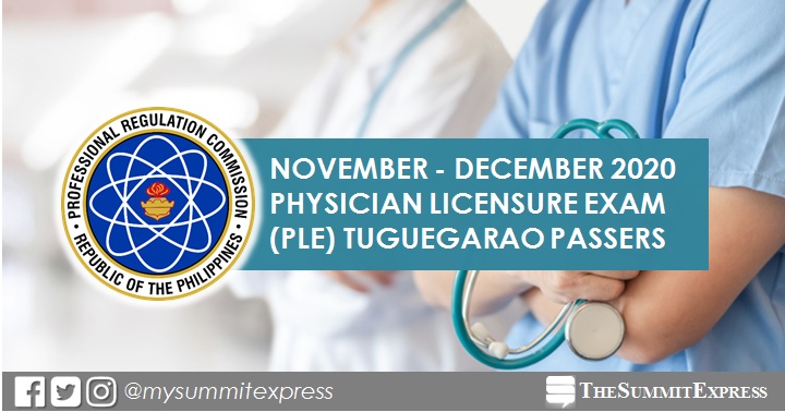 Tuguegarao PLE RESULT:  November-December 2020