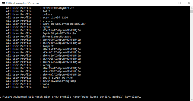 Cara Melihat Password WiFi dengan CMD