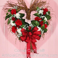 valentines day flower wreath