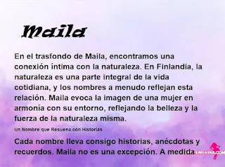 ▷ Significado del nombre Maila