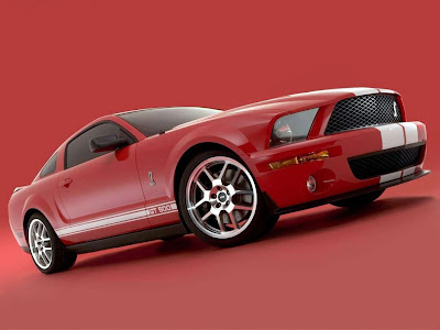 Ford Mustang GT 500 Red Sporty Car 2005