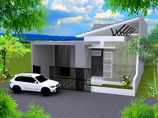 Desain Rumah Minimalis dengan Atap Miring