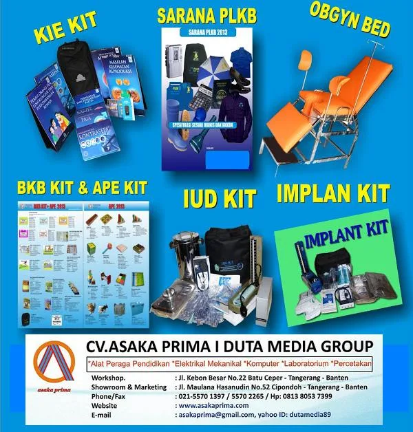 KIE KIT,IMPLANT REMOVEL KIT,IUD KIT,SARANA PLKB,NOTEBOOK BKKBN,PC KOMPUTER BKKBN,