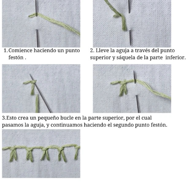 Punto Festón Espejado ( Mirrored Blanket)