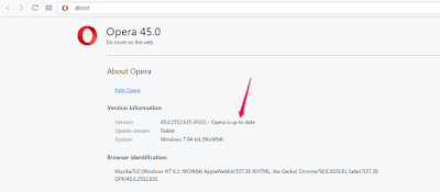 opera web browser updated