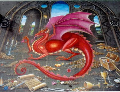 graffiti dragon, graffiti 3d, graffiti paving