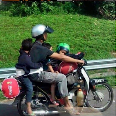 Empat Beranak Naik Motor Dari Sepang Ke Penang Jadi Viral