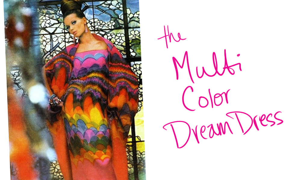 Veruschka & the Multi Color Dream Dress