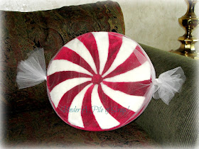 pillow, Christmas decor, holiday pillow, candy cane, 