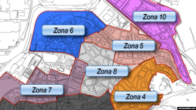 Zonas de OTA en el centro de Barakaldo