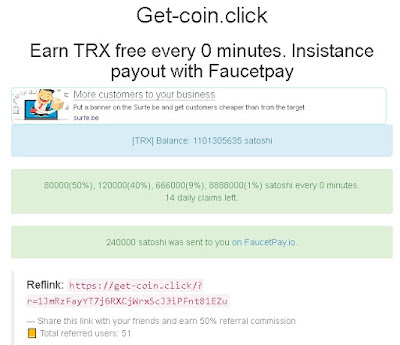 Get-coin.click Faucet Tron