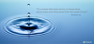 Blue color desktop background verses from the bible Image