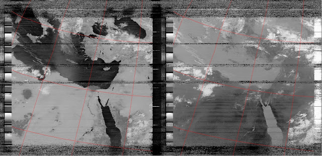 APT weather image reception from NOAA 19.