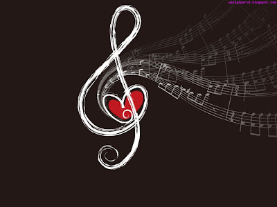 Musical Heart Standard Resolution Wallpaper