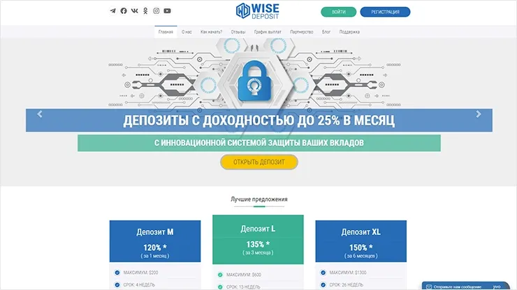 Сводка по WiseDeposit