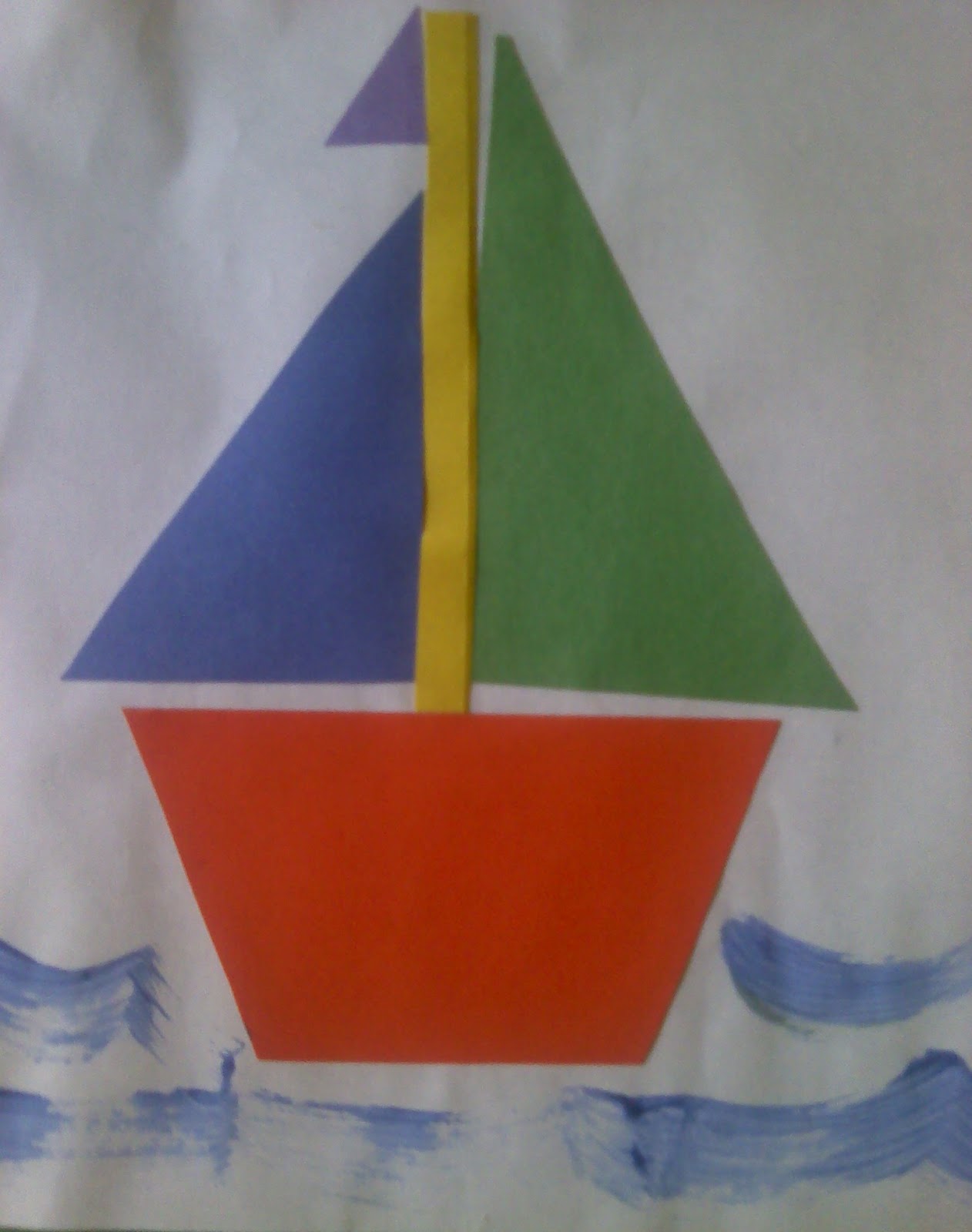 Crafts For Preschoolers: Shape Sailboat!