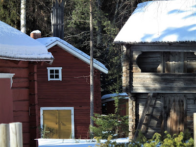 museo, kevät, Saloisten kotiseutumuseo, aitta