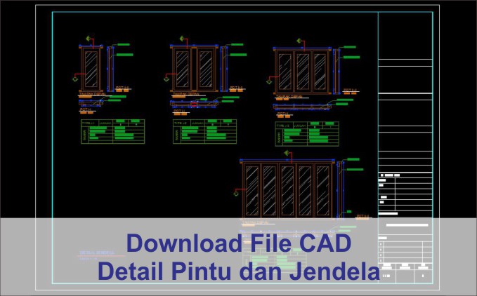 download Detail Pintu dan Jendela File Autocad