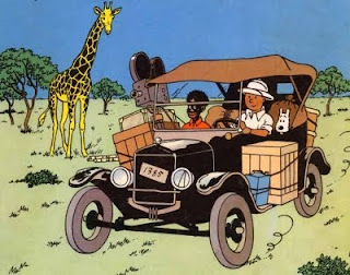 Tintin et les voitures