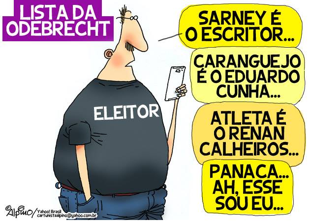 Resultado de imagem para lista da Odebrecht/charge