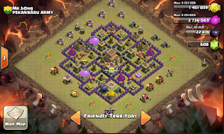 Base War TH 8 COC Terkuat Anti Golem Wizard Terbaru 2016