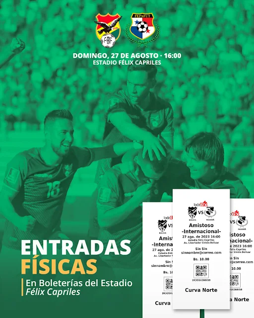 Venta de Entradas Bolivia vs Panama