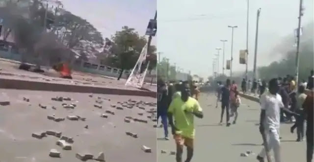Kano Youths Haul Stones At President Buhari’s Convoy (Videos)