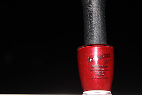 Hollywood girl RED nail Polish with Gold Glitters